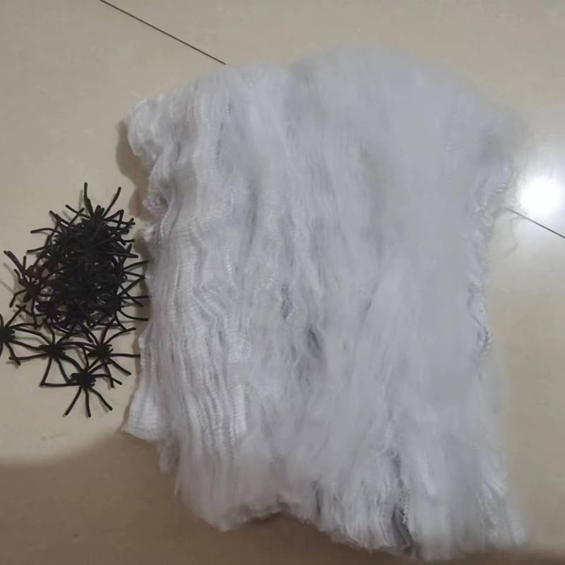 Halloween Spider Web Decoration - 100G Spider Silk + 30 Spiders