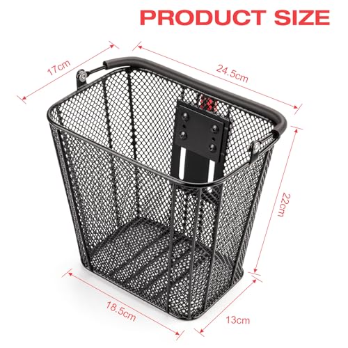 CXWXC Front Basket for E-Scooter with Quick-Release Handlebar Bracket