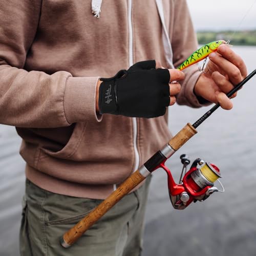 Fingerless Fishing Gloves for Men & Women - Lightweight & Breathable
