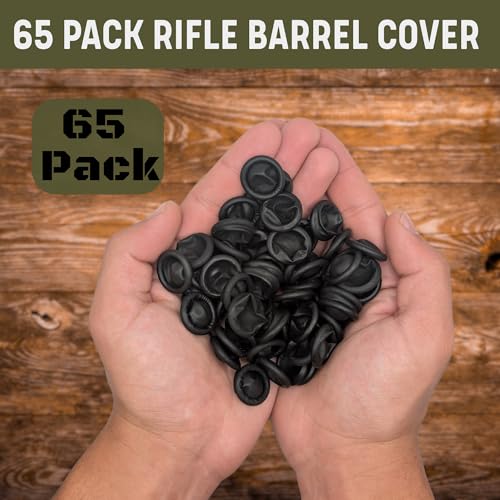 All-Weather Rifle Barrel Covers - 65 Pack Protective Gun Muzzle Guards