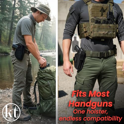 Universal Gun Holster for Concealed Carry - Adjustable IWB/OWB