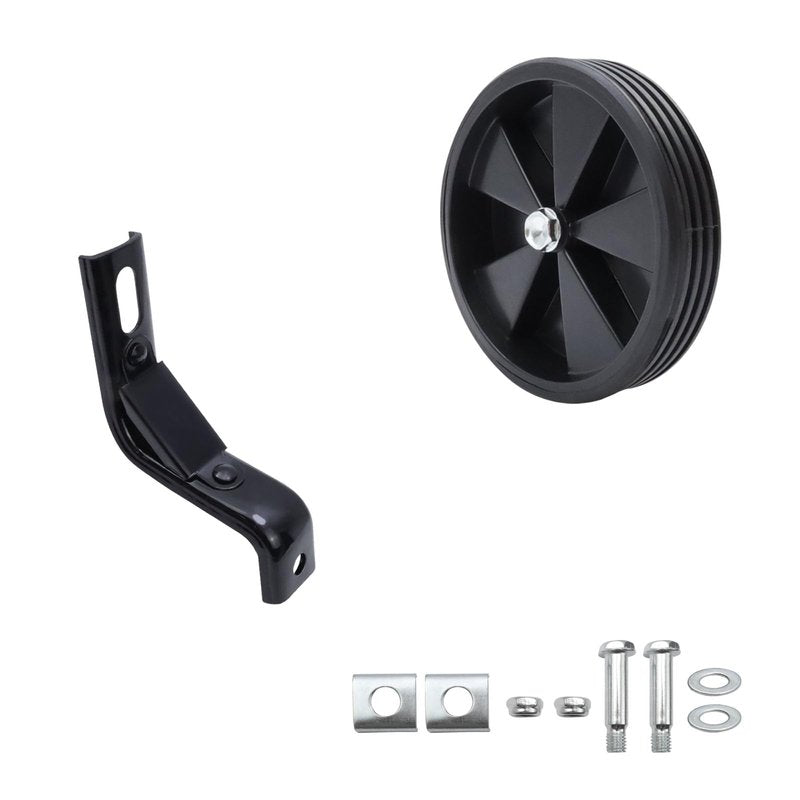 Tsnamay Pair of Black Bicycle Auxiliary Wheel Children's Bicycle Accessories For 14 Inch,Training Wheels
