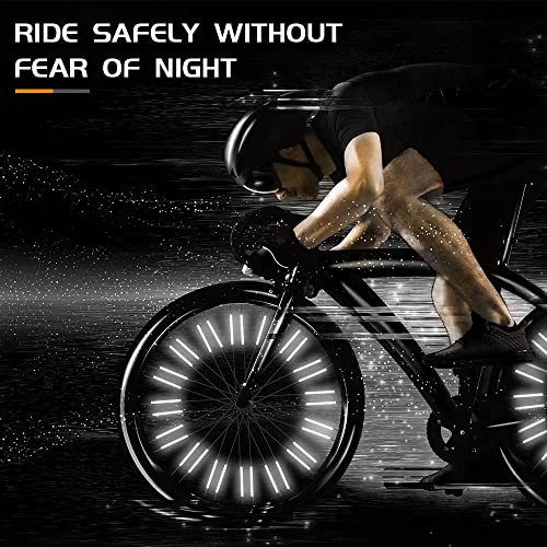 48 Pcs Bike Spoke Reflectors - 360° Visibility Safety Clips