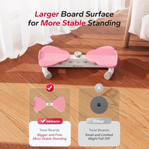 Ab Twist Board Exercise Machine - 300 lbs Capacity, Pink