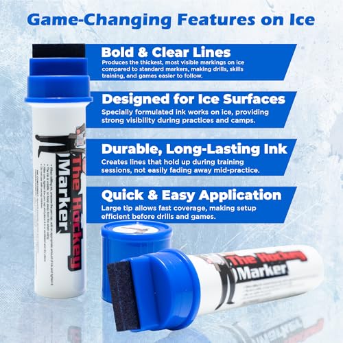 Hockey Marker for Ice Training – Permanent Line Maker, Blue