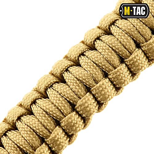 Tactical Survival Paracord Bracelet with Compass - Coyote Large