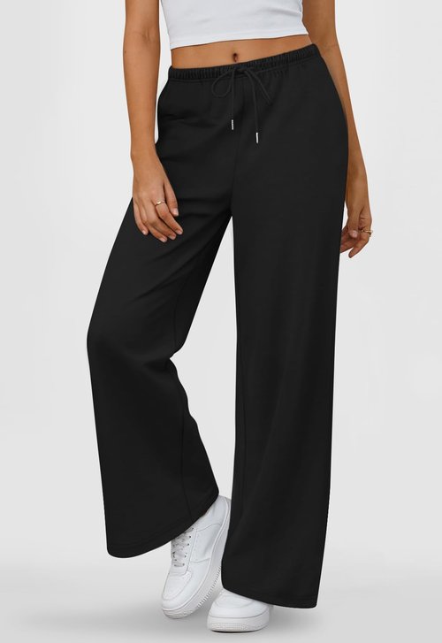 LYHIPSS Sweatpants Women Baggy Wide Leg Lounge Casual Pajama Sweat Pants Black M
