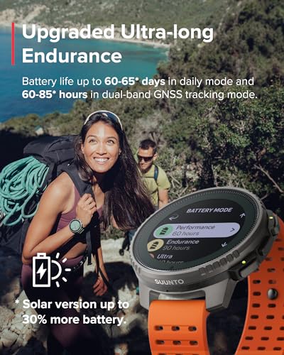 SUUNTO Vertical GPS Sports Watch - Solar Charging, Canyon Titanium