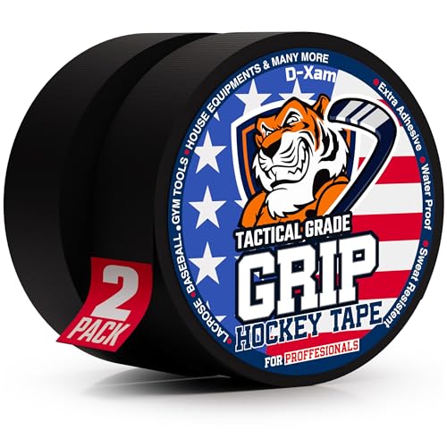 Hockey Tape Black Grip Tape - 2 Roll 1-Inch Cloth Tape