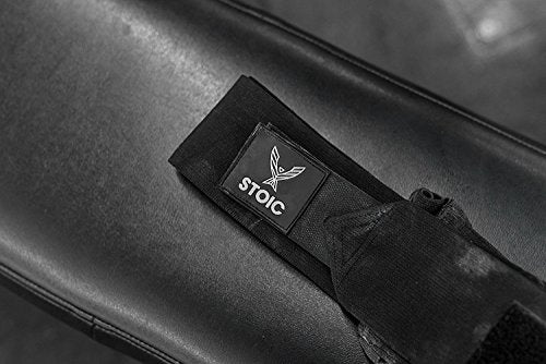 Stoic 18-Inch Wrist Wraps for Weightlifting & Gym Training – Black, Pair