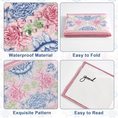 Bornerwhite Pink Mahjong Card Holder Sleeves 4-Pack - Mahjong 2026 Protector for 2025 Cards