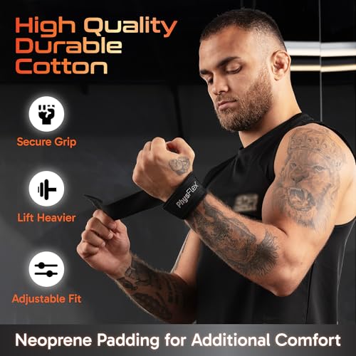 Grip Lifting Straps for Weightlifting - Black (Anti-Slip)
