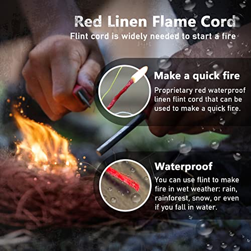 Wildair Forest Camo 100FT Paracord Survival Rope with Fire Starter & Fishing Line