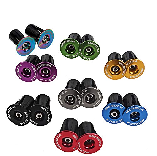 Aluminum Bike Handlebar End Plugs - Expanding Caps - Black