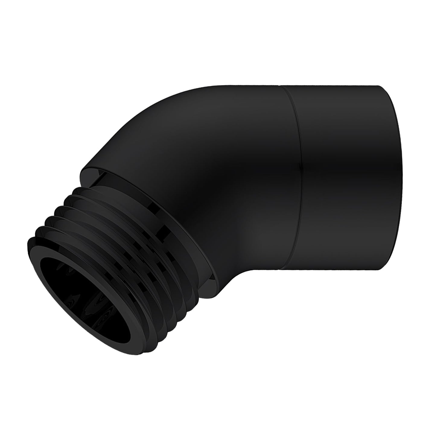45 Degree Metal Shower Head Adapter Handheld Shower Arm Elbow Adapter Angle Shower Arm Extension Angled Showerhead Extension Pipe For Shower Head(135°, Black)
