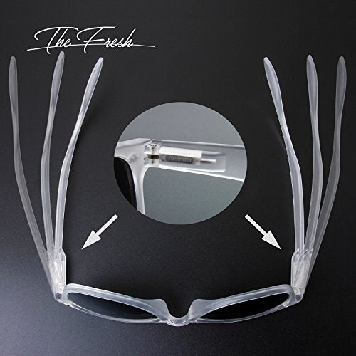 Horn Rimmed Sunglasses with Green Mirror Lens - Gift Box