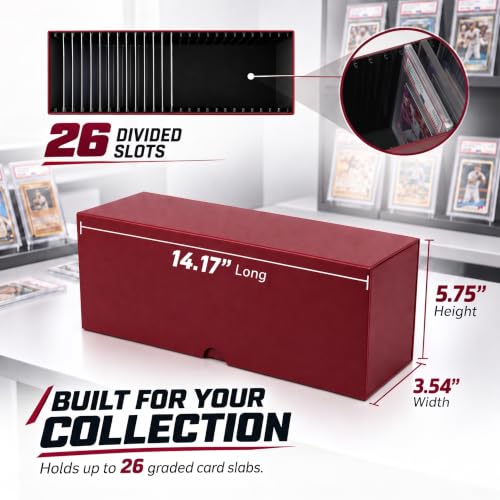 PIT66 Slotted Graded Card Storage Box, 26-Slab Capacity