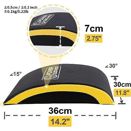 Black 14.2 x 11.8-inch Ab Exercise Mat for Core Workouts - Sit Up Pad