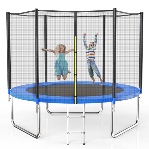 8FT Trampoline with Safety Net for Kids - Blue | 400LBS Capacity
