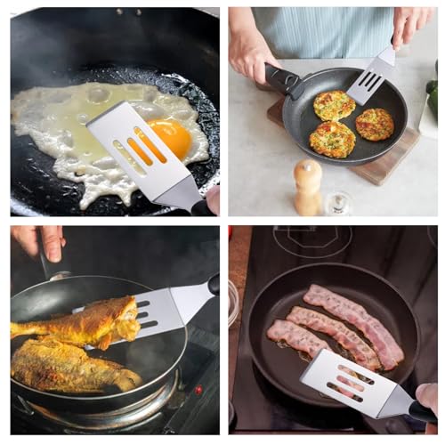Mini Slotted Spatula Set - Stainless Steel Kitchen Tool, 2-Pack