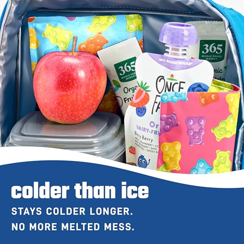 Reusable Soft Ice Packs for Lunch Bags - Gummy Bears (2 Pack)
