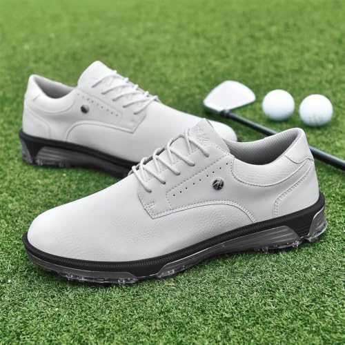 Mens Spikeless Golf Shoes - Size 10.5 - White
