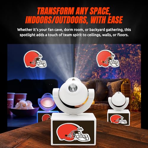 Cleveland Browns LED Mini Spotlight Projector - Adjustable Portable Light