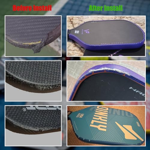 Pickleball Paddle Edge Guard Tape - Protective 20mm V Shape - Black