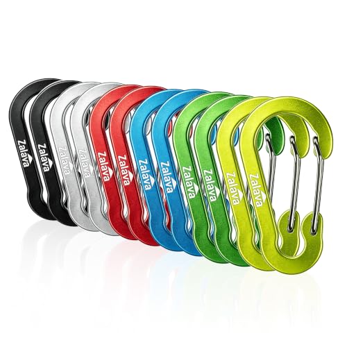 12 Pack Mini Carabiners - Lightweight Aluminum Keychain Clips