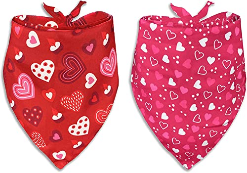 Valentine's Dog Bandana Set - Candy Hearts - Small