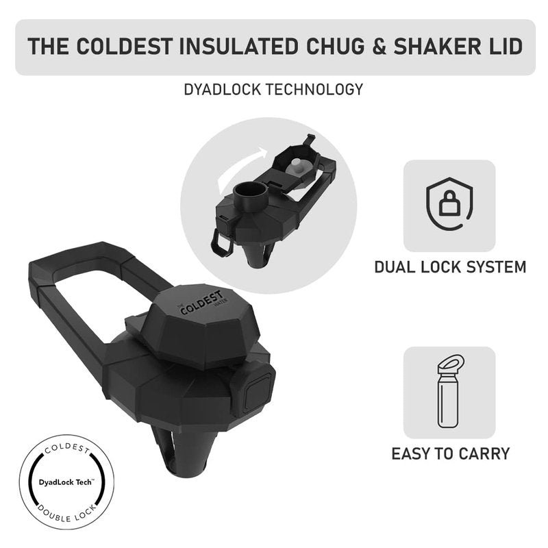The Coldest Chug Lid and Shaker Lid for Wide Mouth Bottles for Protein Shakes, Healthy Shakes, Gym Lid (Golden Rose, Wide Mouth)