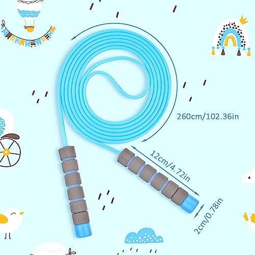 Adjustable Jump Ropes for Kids - 2 Pack Blue & Purple