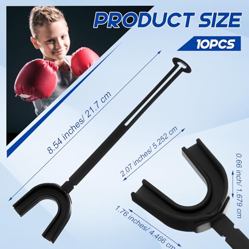 10 Pack Youth Football Mouthguards with Strap - Silicone Protection