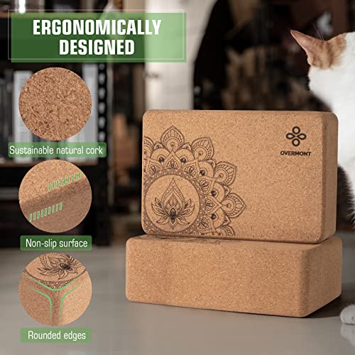 Cork Yoga Blocks Set with 8ft Strap - Eco-Friendly Support