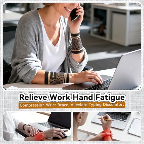 Copper Wrist Compression Sleeve - Breathable Support for Pain Relief (Small)
