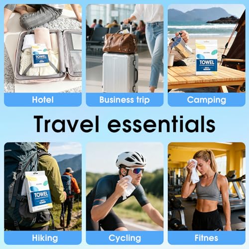KIVORA Extra Thick Compressed Towels 30 Pack Ultra Soft Travel Towels