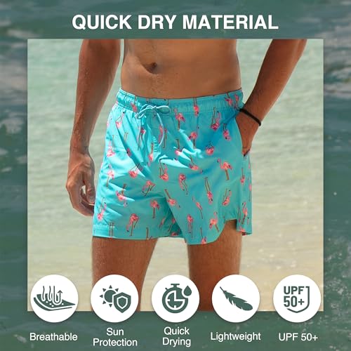 Men's 5” Swim Trunks - UPF 50+ Quick-Dry Shorts with Pockets - XX-Large San Diego Black