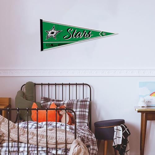 Dallas Stars 12x30in Felt Wall Pennant - Rico Industries Officially Licensed
