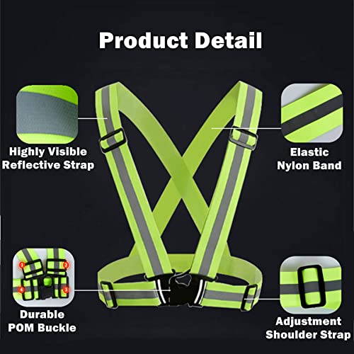 High Visibility Reflective Vest for Night Running, Walking, Cycling