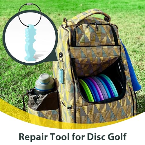 Disc Golf Repair Tool - Edge Smoothing Maintenance Accessory - Light Blue