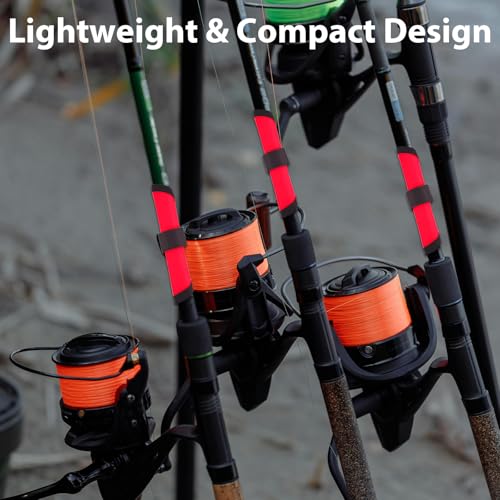 8-Pack Fishing Rod Lure Wraps - 6" Neoprene Protector Sleeves