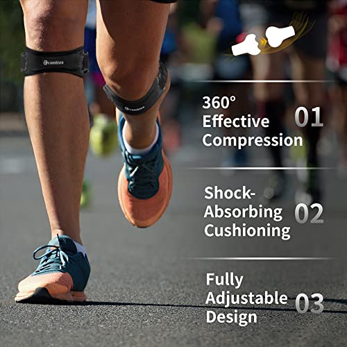 Patella Tendon Knee Straps 2-Pack for Pain Relief & Support