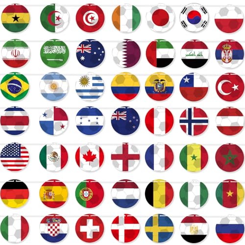50-Piece International World Flag Bunting Banner for Party Decorations