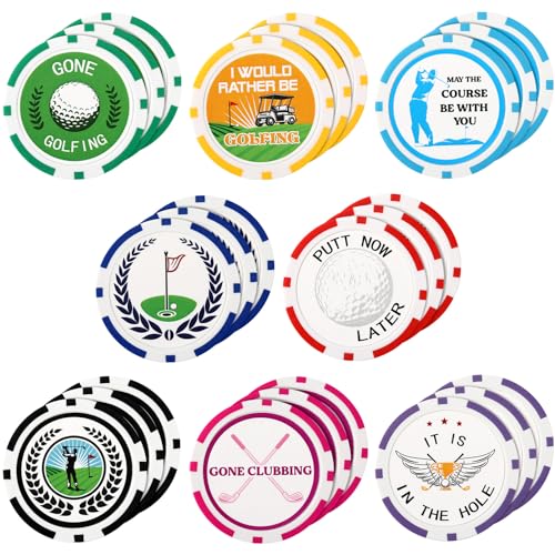 Sosation 24 Pcs Golf Ball Marker Poker Chip Set ABS / Classic Variation