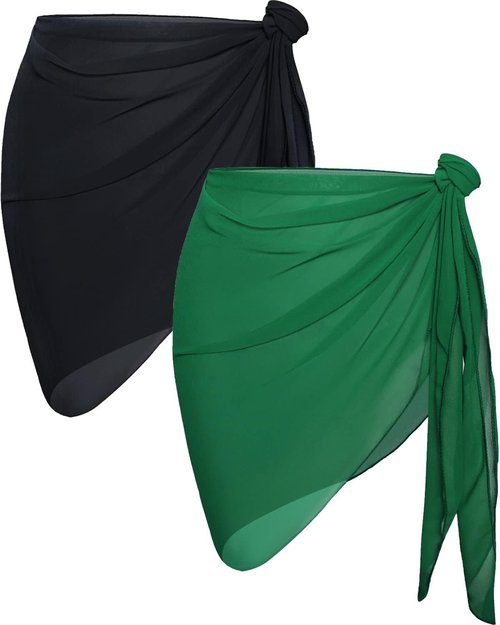 CHICGAL Beach Sarong Wrap Skirt Set - Sheer Bikini Cover Up for Women | Perfect for Swimwear