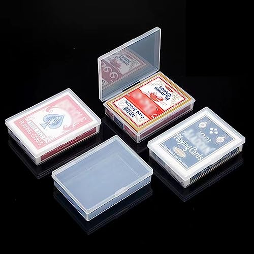 Clear Plastic Playing Card Cases - 4 Pcs Deck Holders