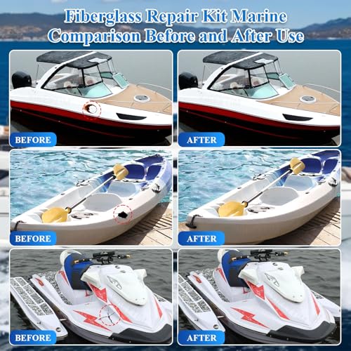 Fiberglass Repair Kit for Boats - 3.5oz Gel Coat Filler