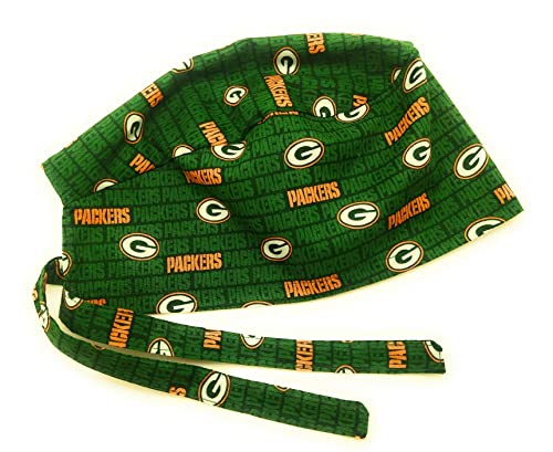 Sports Theme Scrub Hat - Handmade Cotton Tie Back Cap