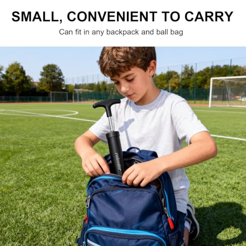 Portable 10-Inch Ball Pump Kit with Needles & Nozzle