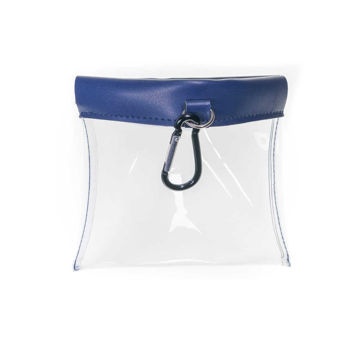 EGG PRO Golf Tees Pouch Bag with Hanger, Clear Transparent Wide Squeeze Top Bag Tee Holder, Store Golf Essentials and Valuables - Navy Color
